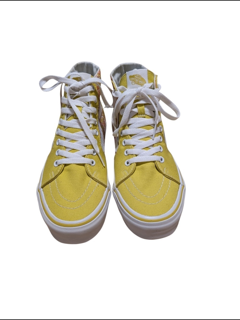 Vans Yellow High Top Sneakers Women's Size 9 - Picture 4 of 10